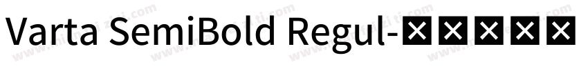Varta SemiBold Regul字体转换
